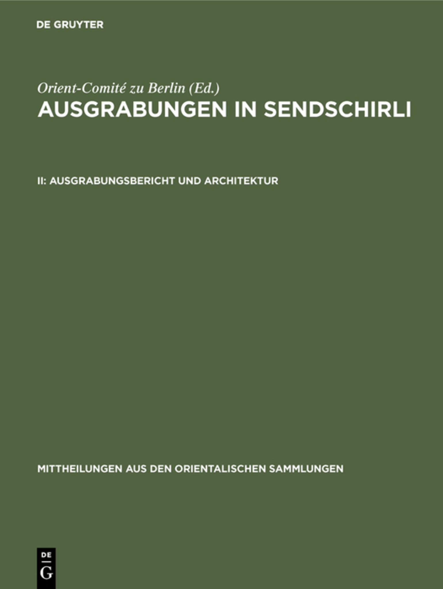Ausgrabungsbericht und Architektur